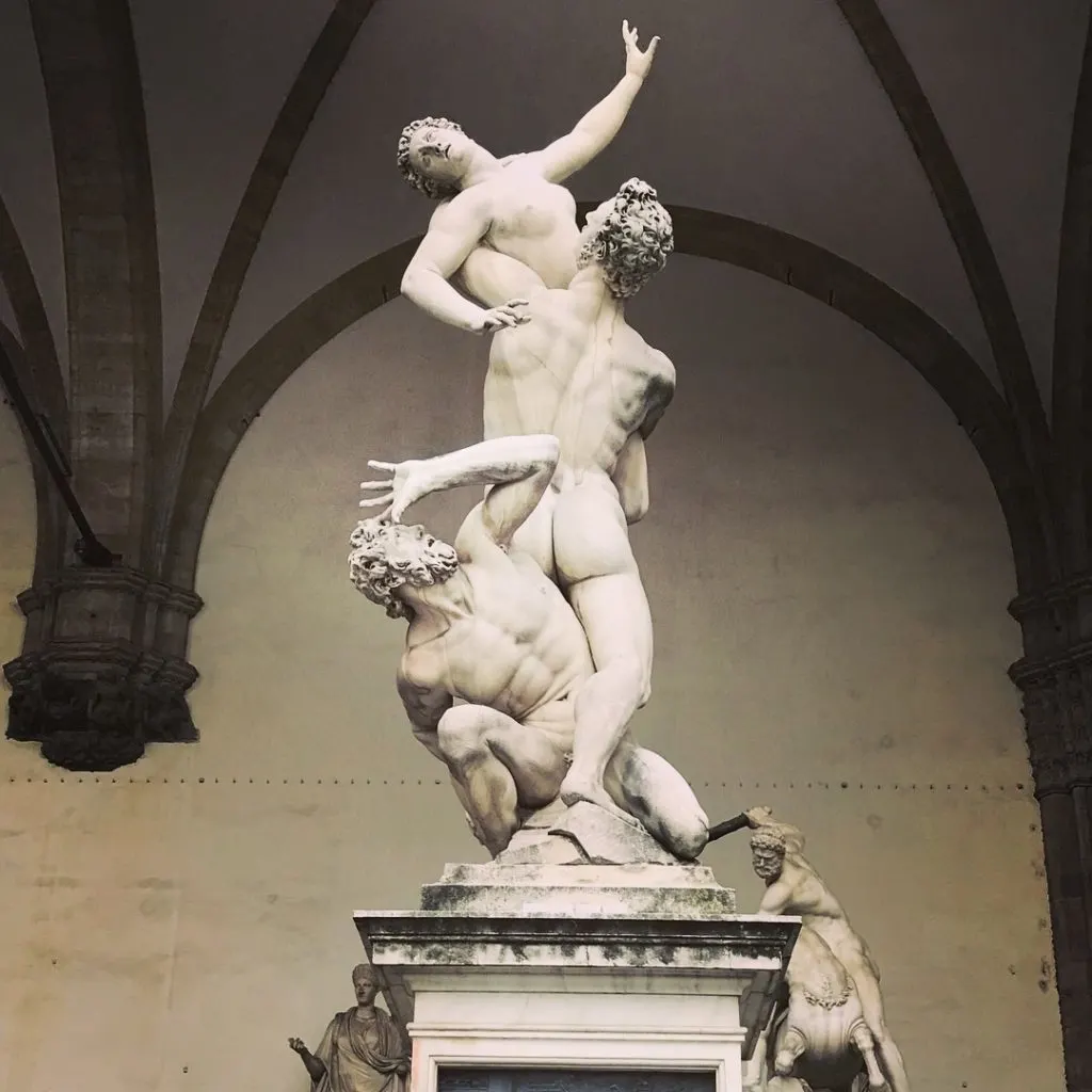 The Rape of the Sabine Sculpture In Italy 